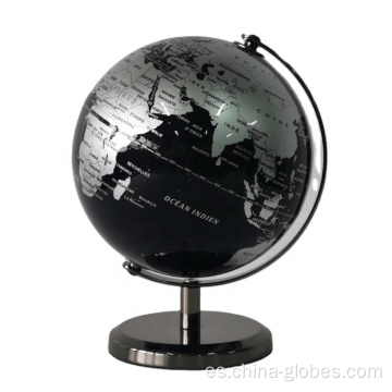 Globo terráqueo vintage negro decorativo